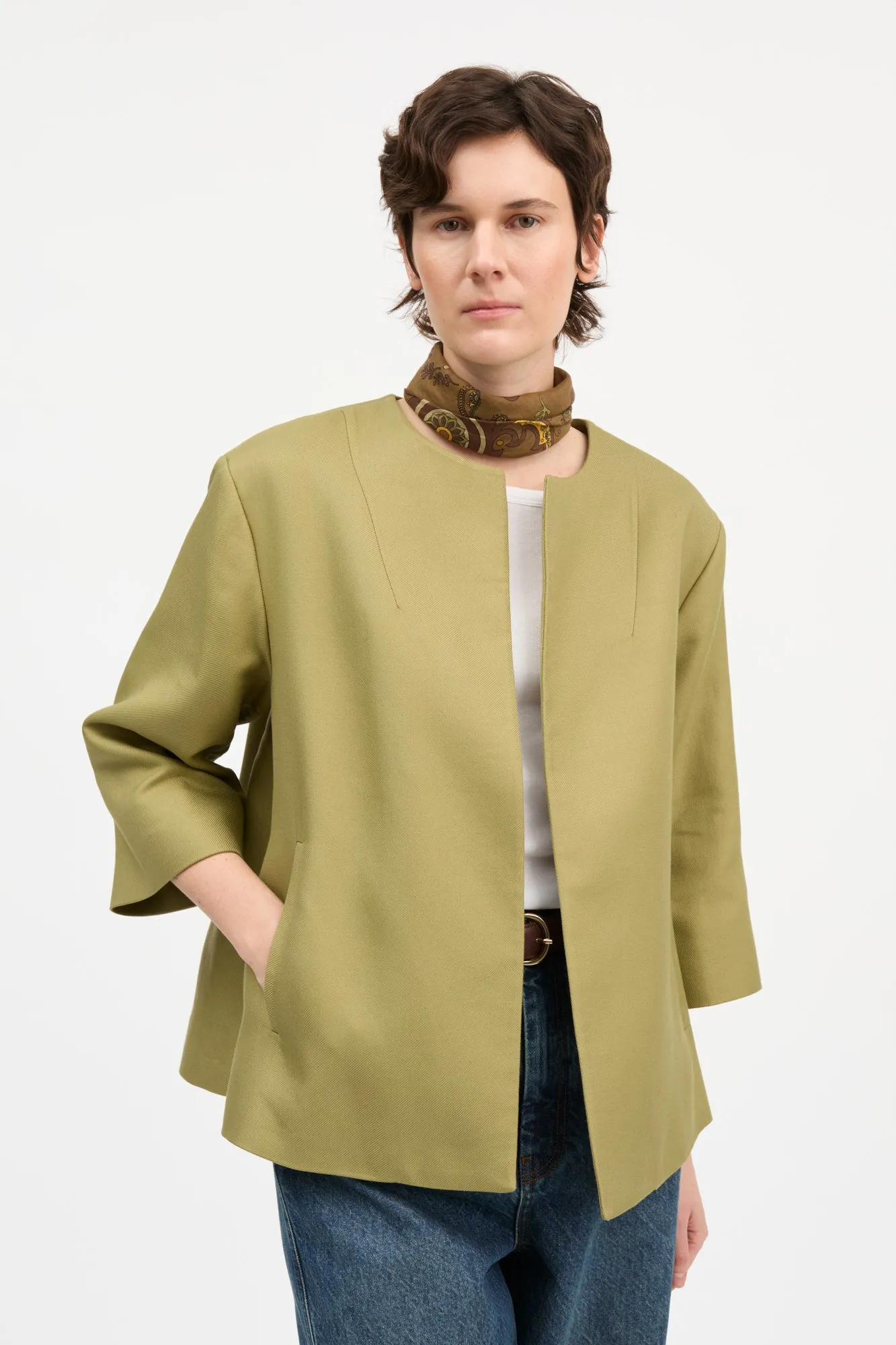 Opera jacket - Olive green sold by Skall Studio product image thumbnail 2