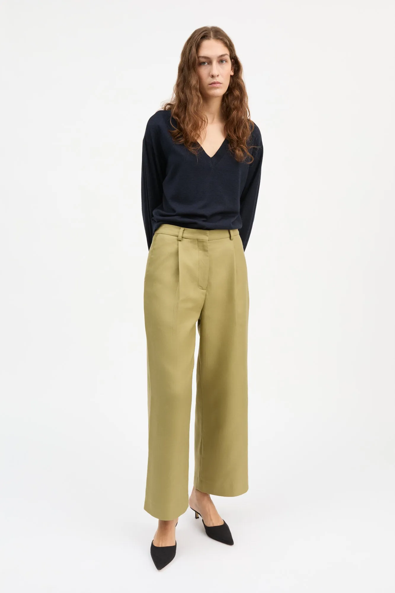 Bob trousers - Olive green sold by Skall Studio product image thumbnail 2