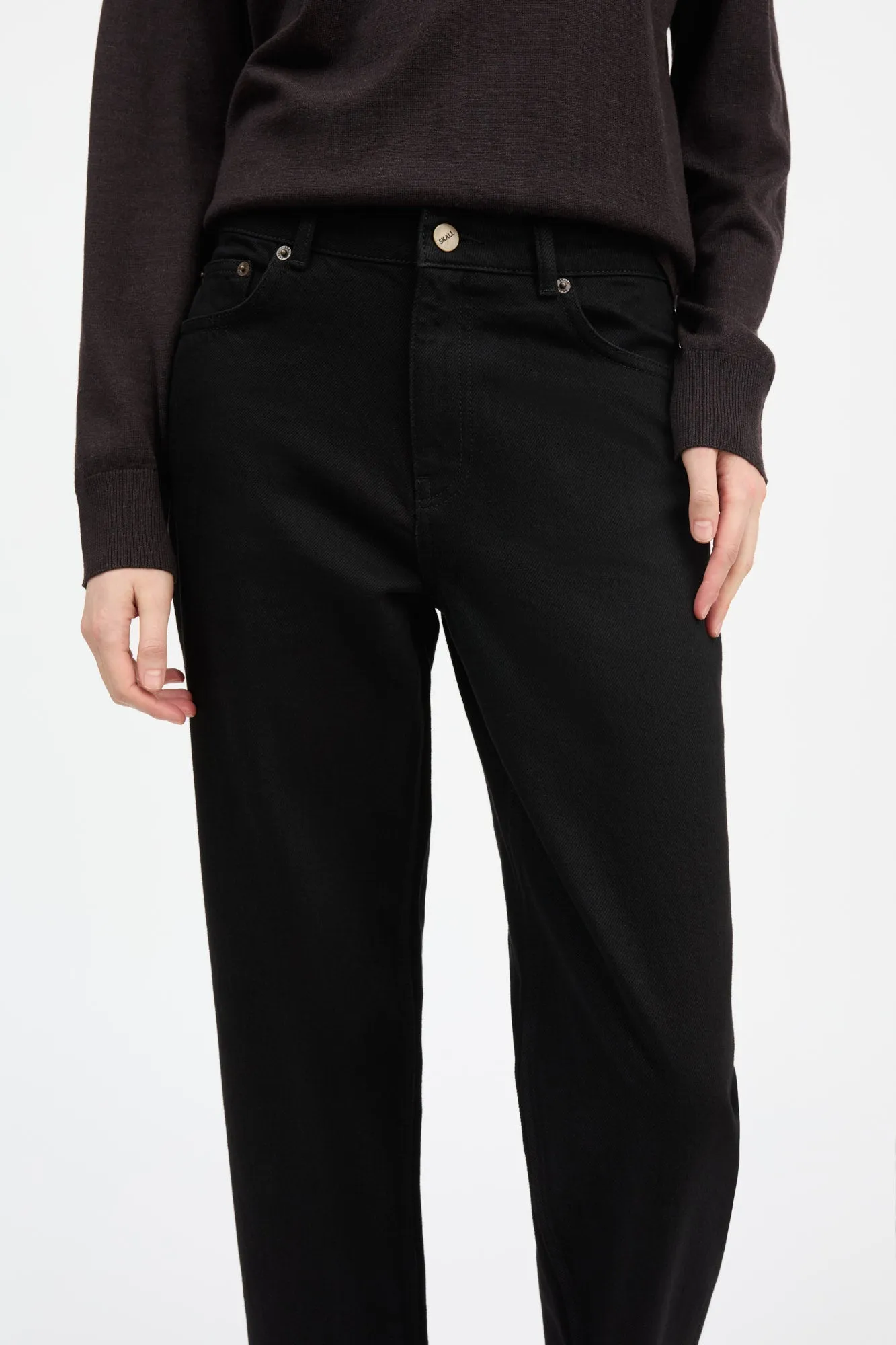 Allison cropped jeans - Black sold by Skall Studio product image thumbnail 3