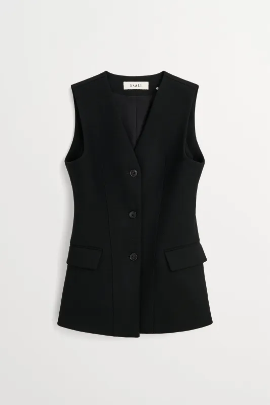 Bianca waistcoat - Black made by Skall Studio