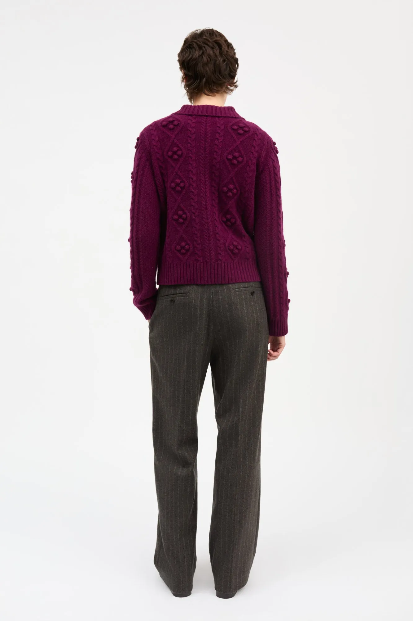 Alvilda cardigan - Dark berry sold by Skall Studio product image thumbnail 4