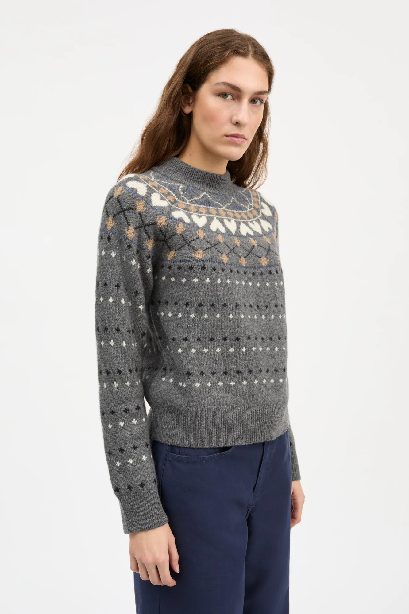 Misty jumper - Grey jacquard sold by Skall Studio product image thumbnail 2