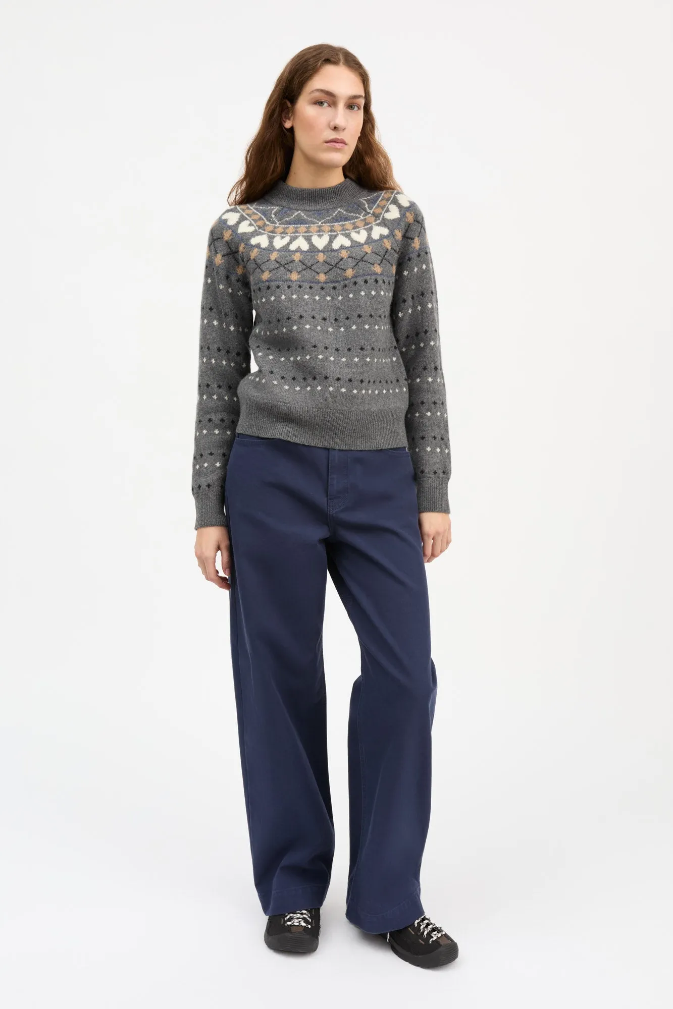 Misty jumper - Grey jacquard sold by Skall Studio product image thumbnail 3
