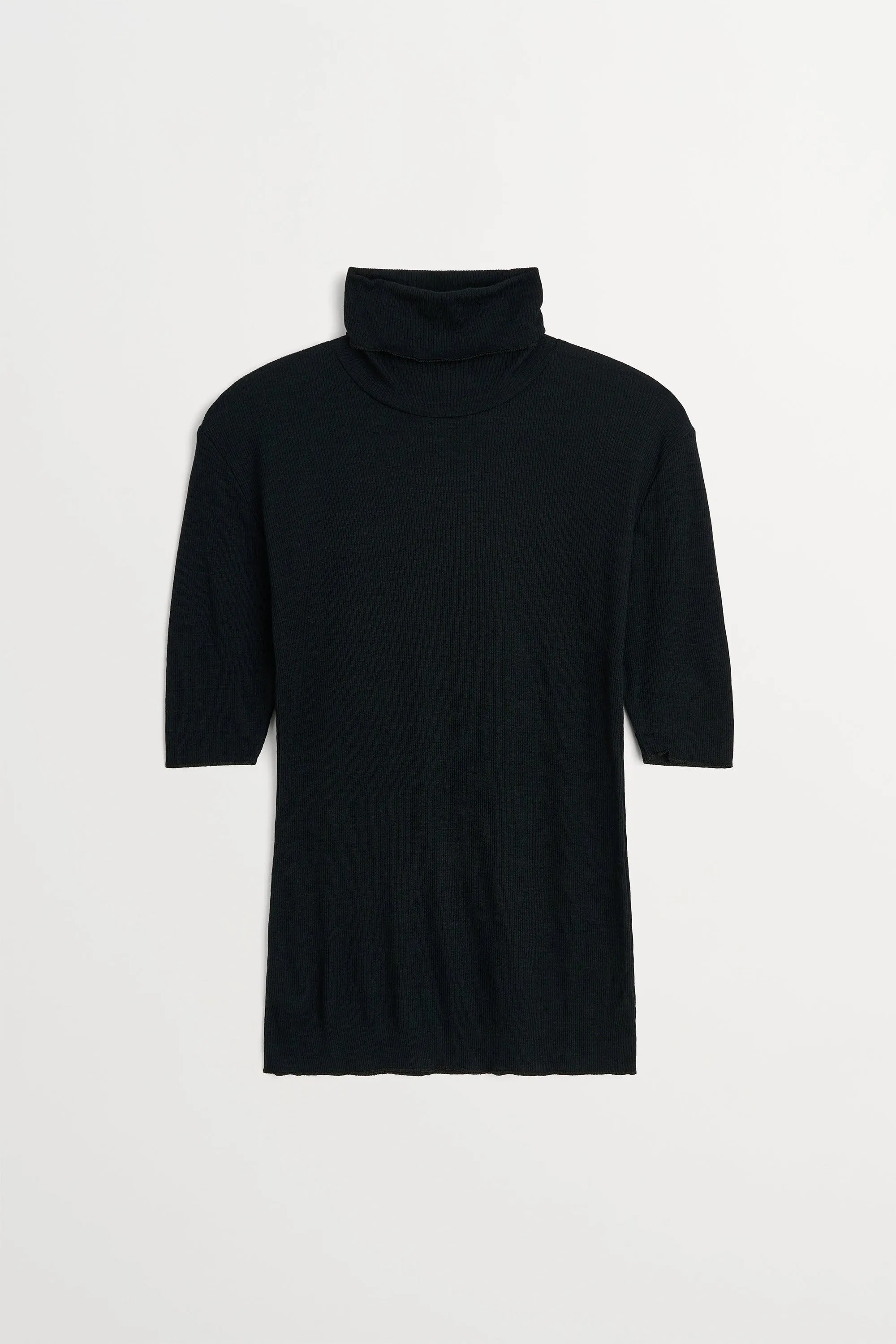 Amy t-neck tee - Black sold by Skall Studio