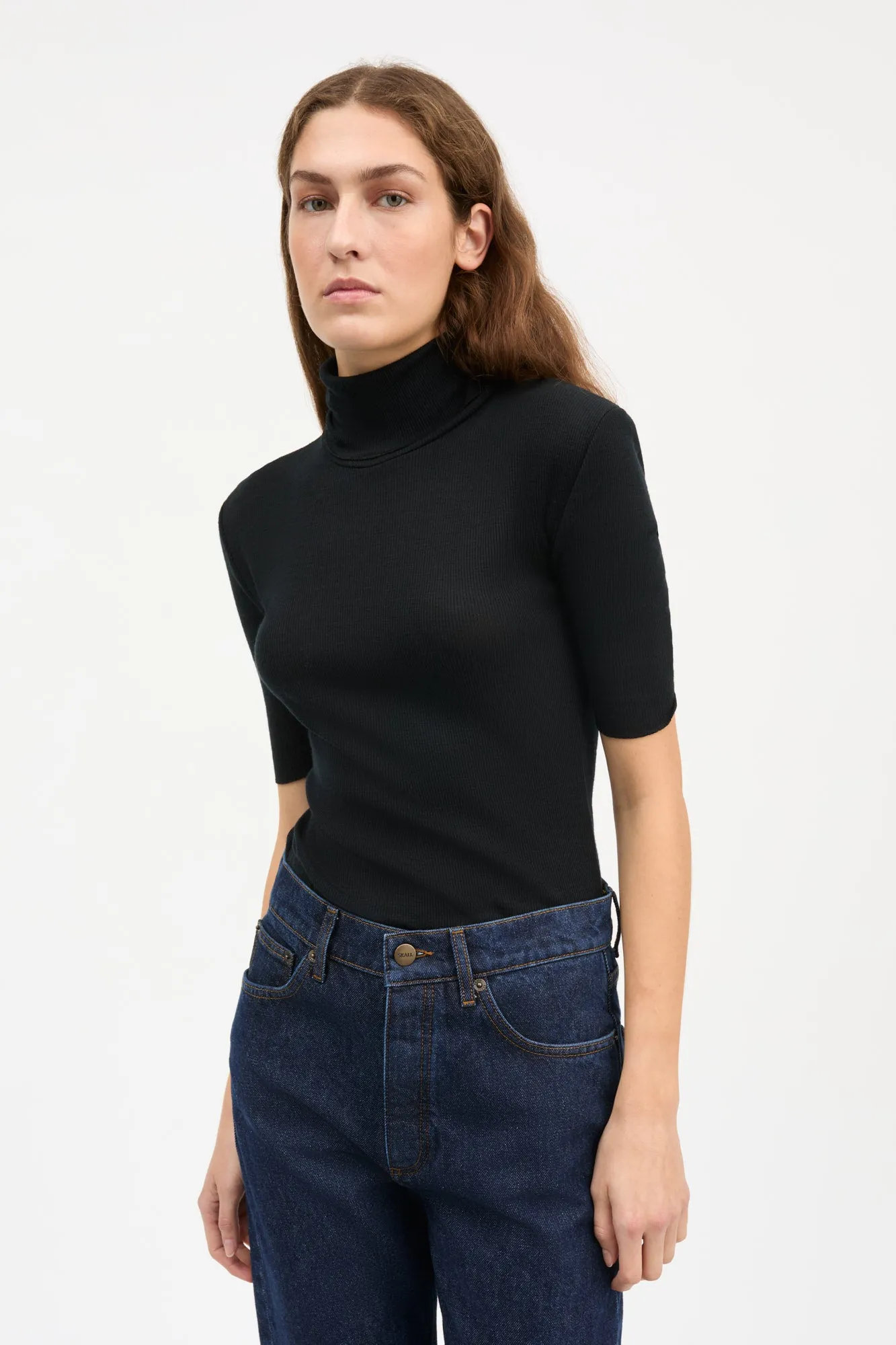 Amy t-neck tee - Black sold by Skall Studio product image thumbnail 2