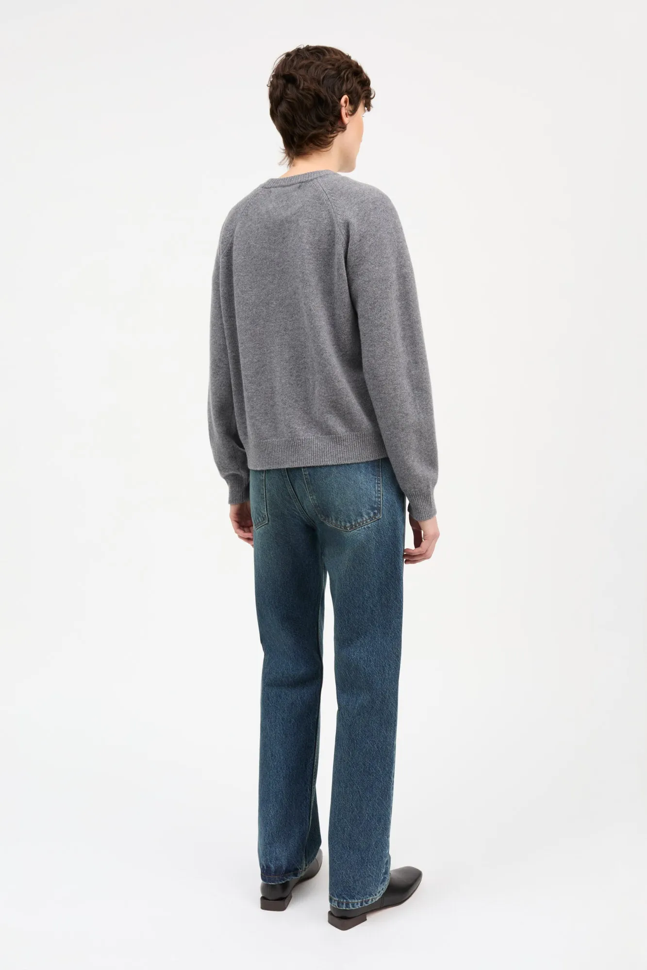 Drew o-neck - Stone mélange sold by Skall Studio product image thumbnail 4