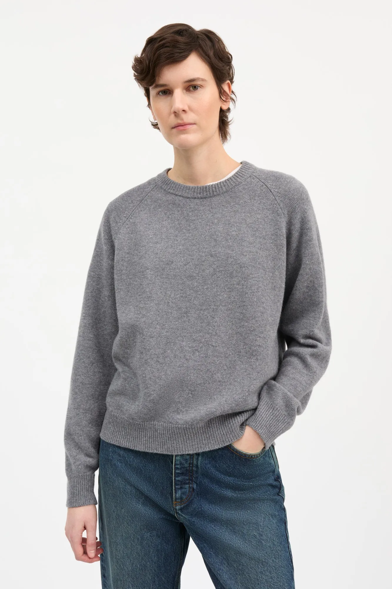 Drew o-neck - Stone mélange sold by Skall Studio product image thumbnail 2
