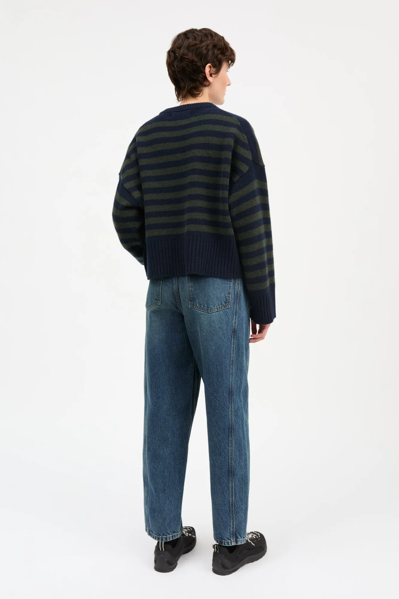 Campa Jumper - Navy/Dark green stripe sold by Skall Studio product image thumbnail 4