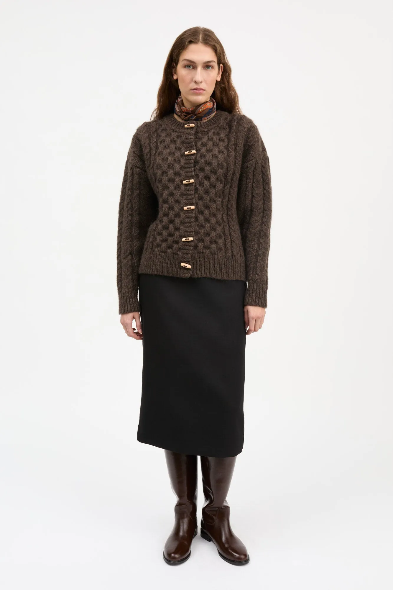 Lennox cardigan - Dark brown sold by Skall Studio product image thumbnail 3
