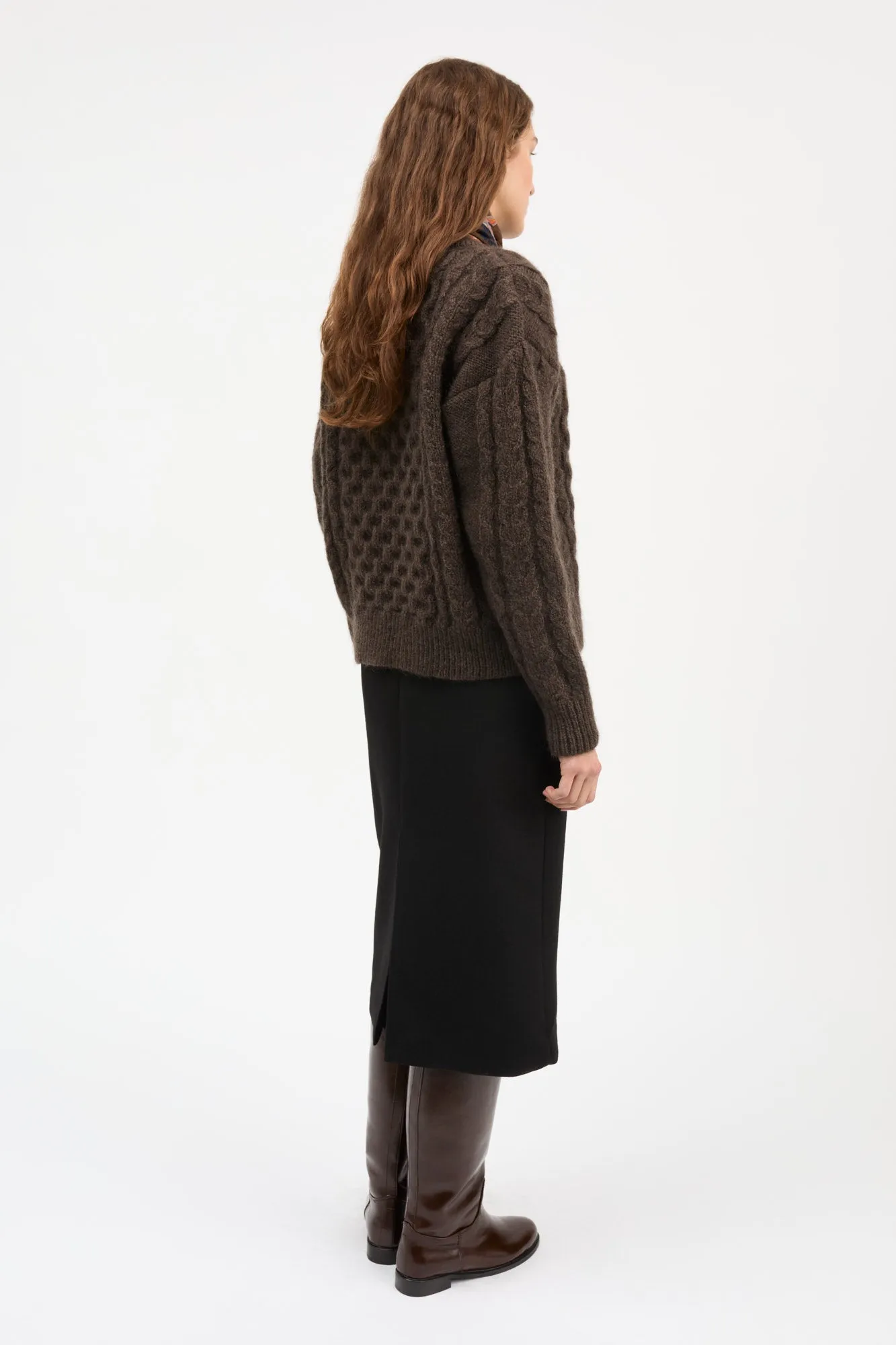 Lennox cardigan - Dark brown sold by Skall Studio product image thumbnail 4