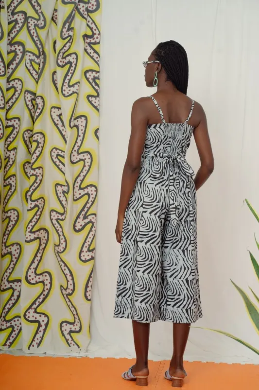 Archive Mafalda Jumpsuit in Long Division sold by Osei-Duro