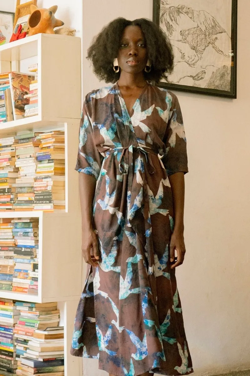 Letsa Dress in Colombe sold by Osei-Duro