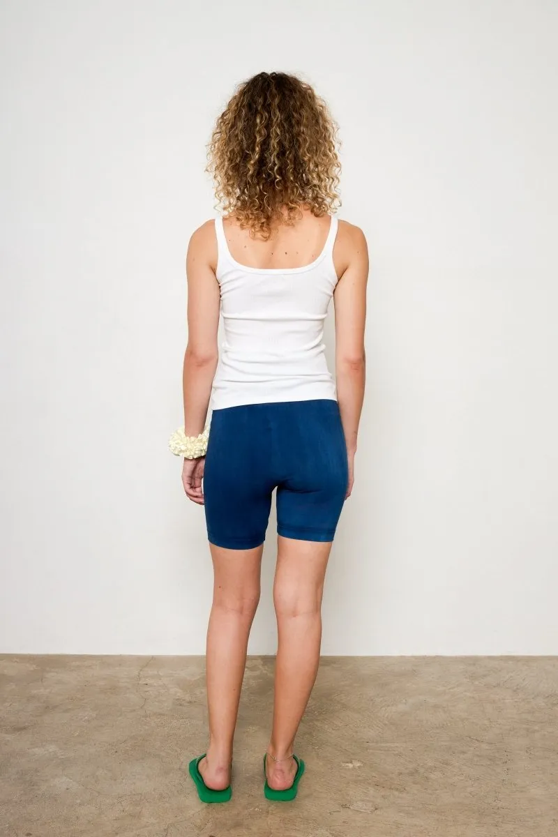 Lida Bike Shorts in Natural Indigo sold by Osei-Duro product image thumbnail 4