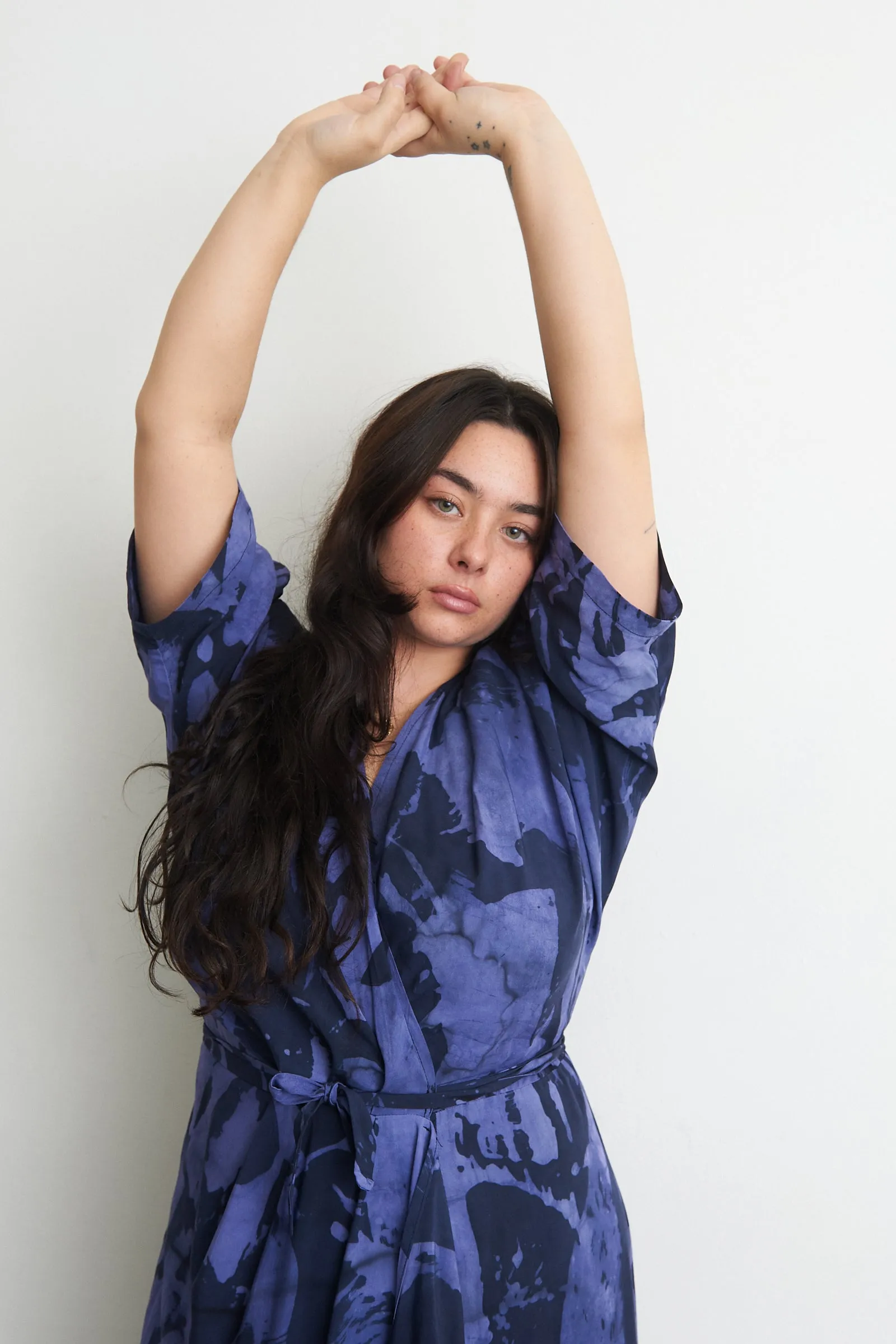 Letsa Wrap Dress in Rorschach sold by Osei-Duro product image thumbnail 2