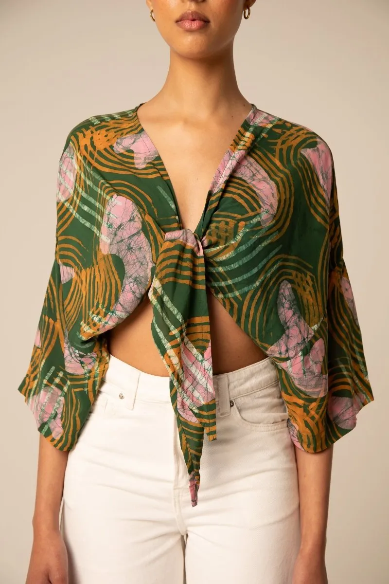 Epo Tie Top in Waters sold by Osei-Duro