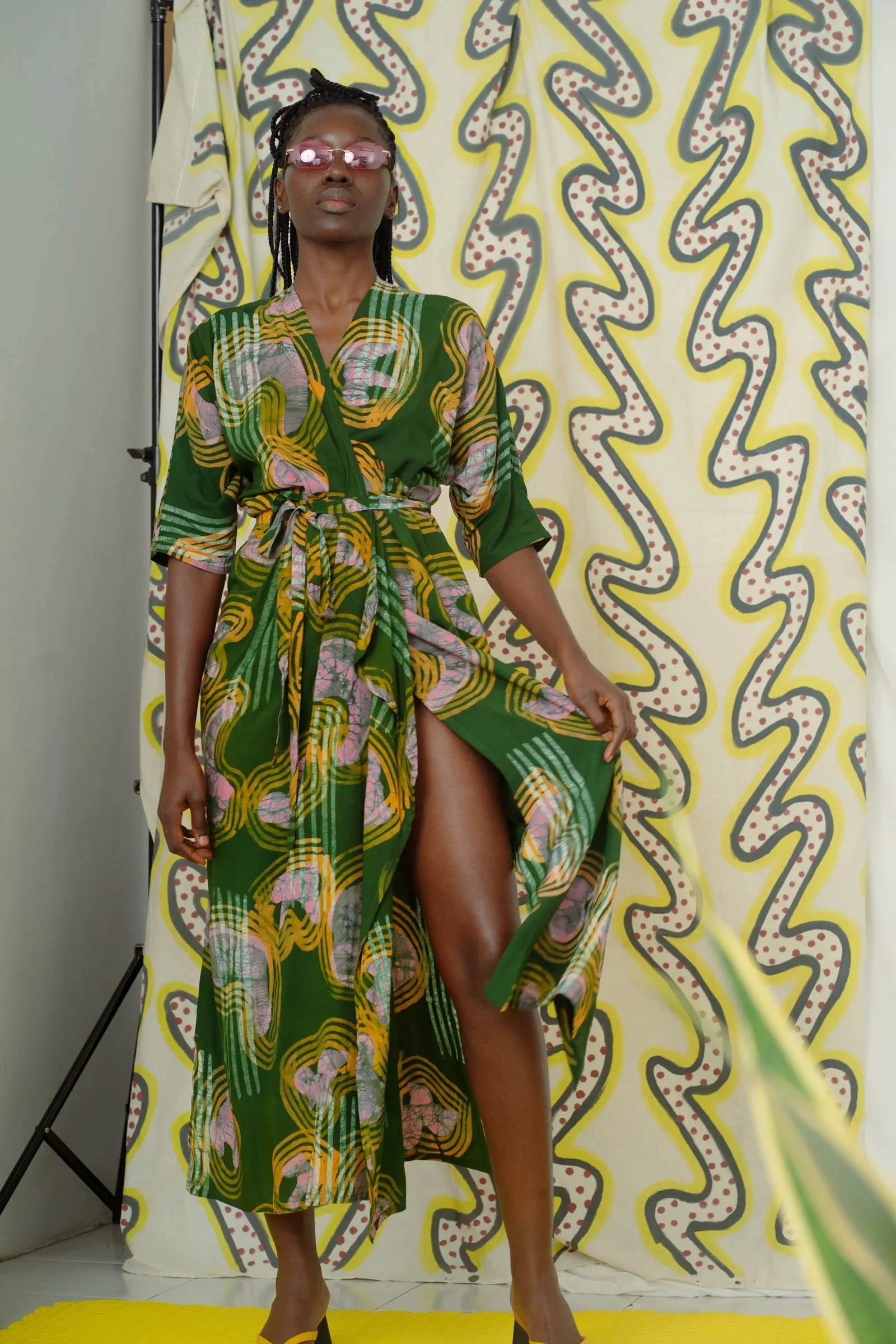 Letsa Wrap Dress in Waters sold by Osei-Duro product image thumbnail 2