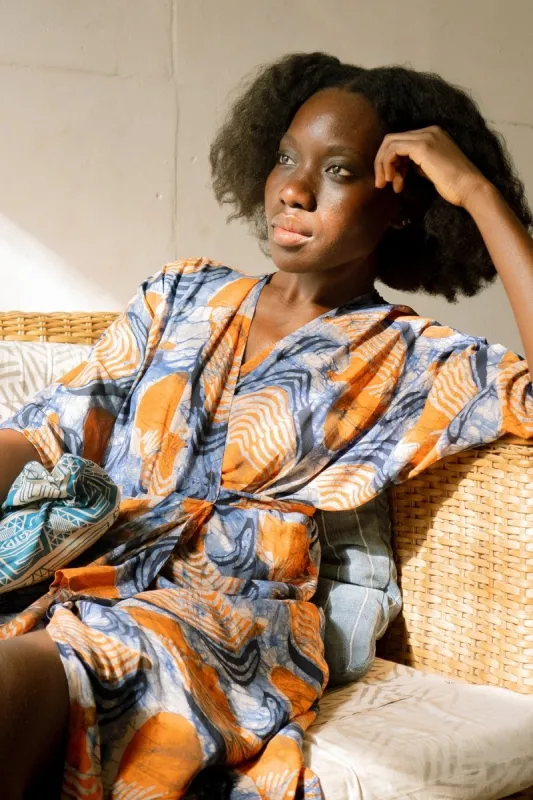 Letsa Dress in Bergamot sold by Osei-Duro