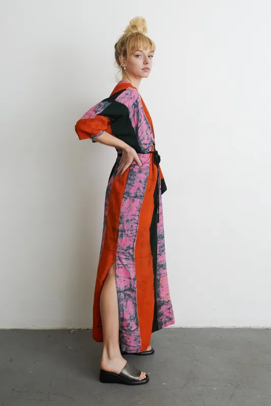 Letsa Wrap Dress in Carmine sold by Osei-Duro