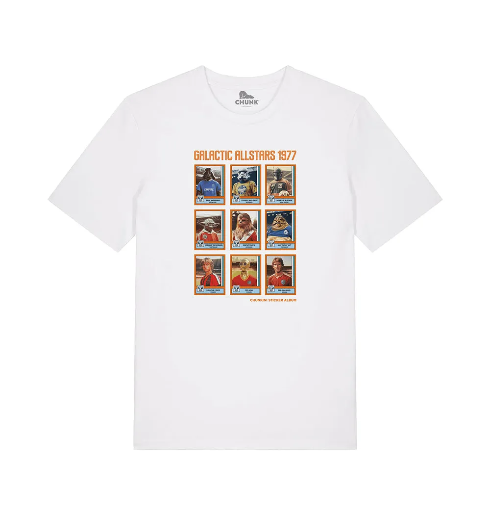 Galactic Allstars White T-Shirt Plus sold by Chunk