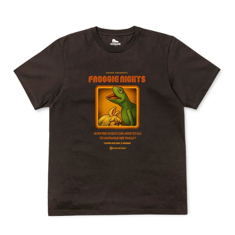Froggie Nights Brown T-Shirt sold by Chunk