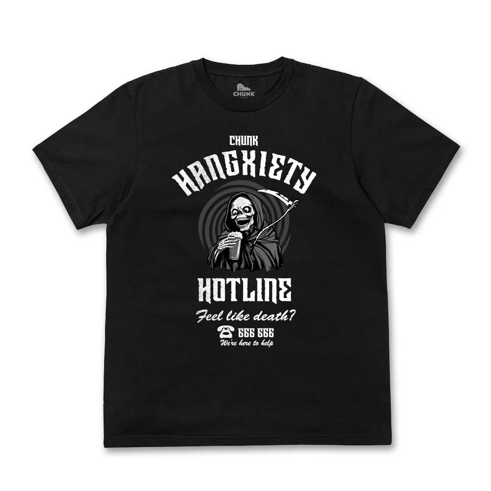Hangxiety Black T-Shirt sold by Chunk