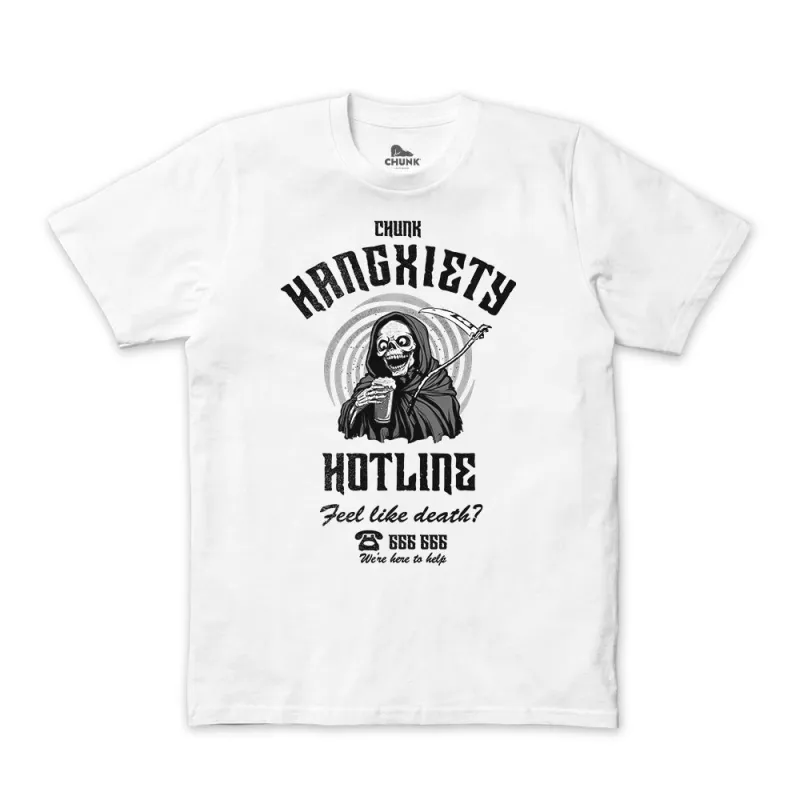 Hangxiety White T-Shirt sold by Chunk