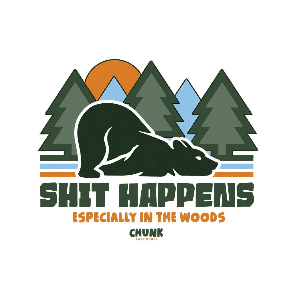 Shit Happens White T-Shirt sold by Chunk product image thumbnail 2