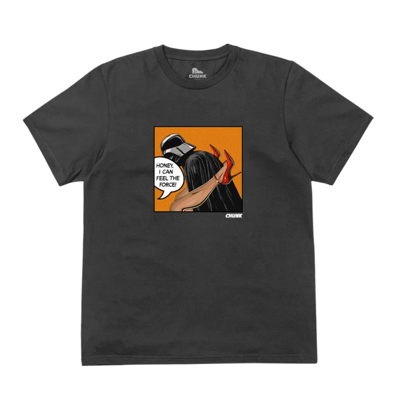 Feel The Force Faded Dark Grey T-Shirt sold by Chunk