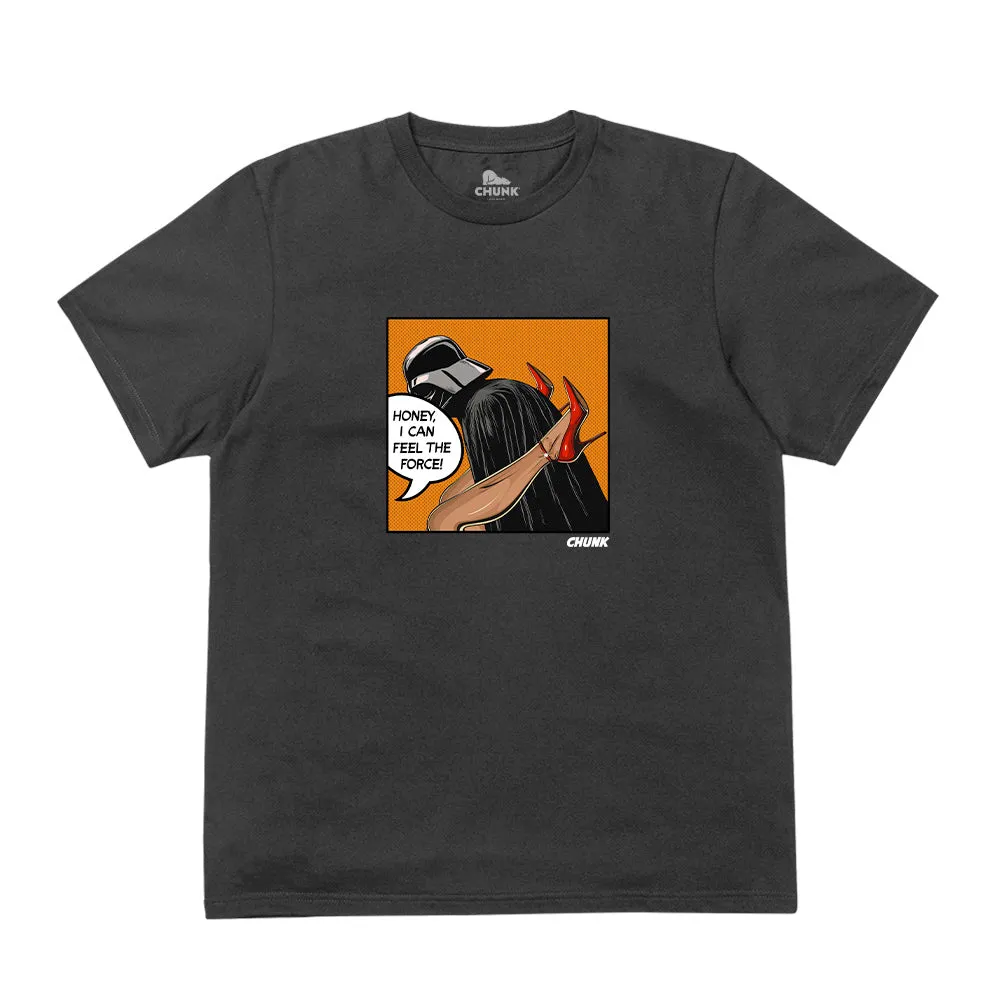 Feel The Force Faded Dark Grey T-Shirt sold by Chunk