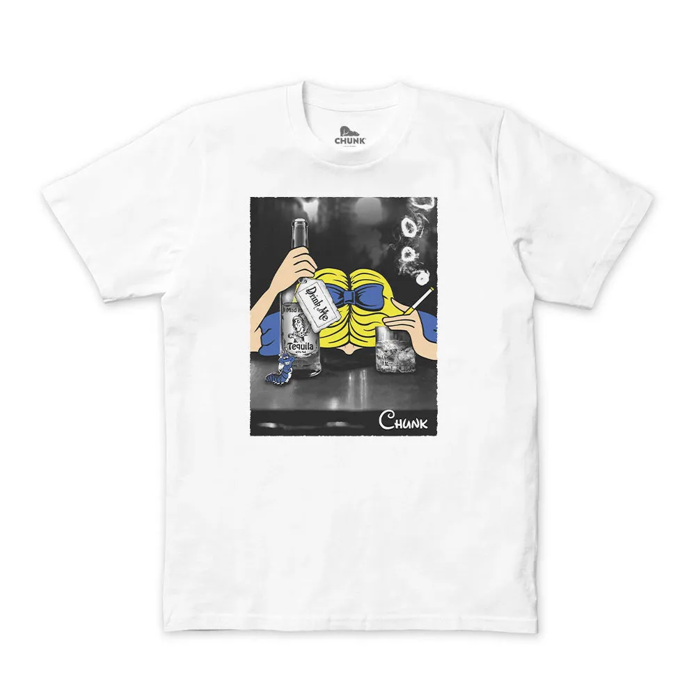Drink Me White T-Shirt sold by Chunk