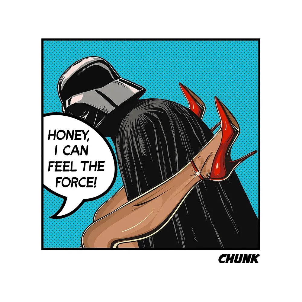 Feel The Force White T-Shirt sold by Chunk product image thumbnail 2