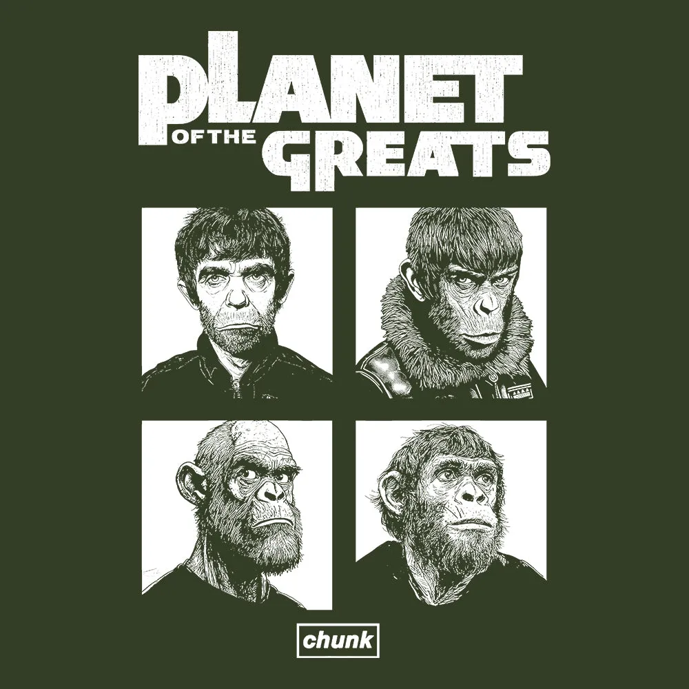 Planet Of the Greats Khaki T-Shirt sold by Chunk product image thumbnail 2