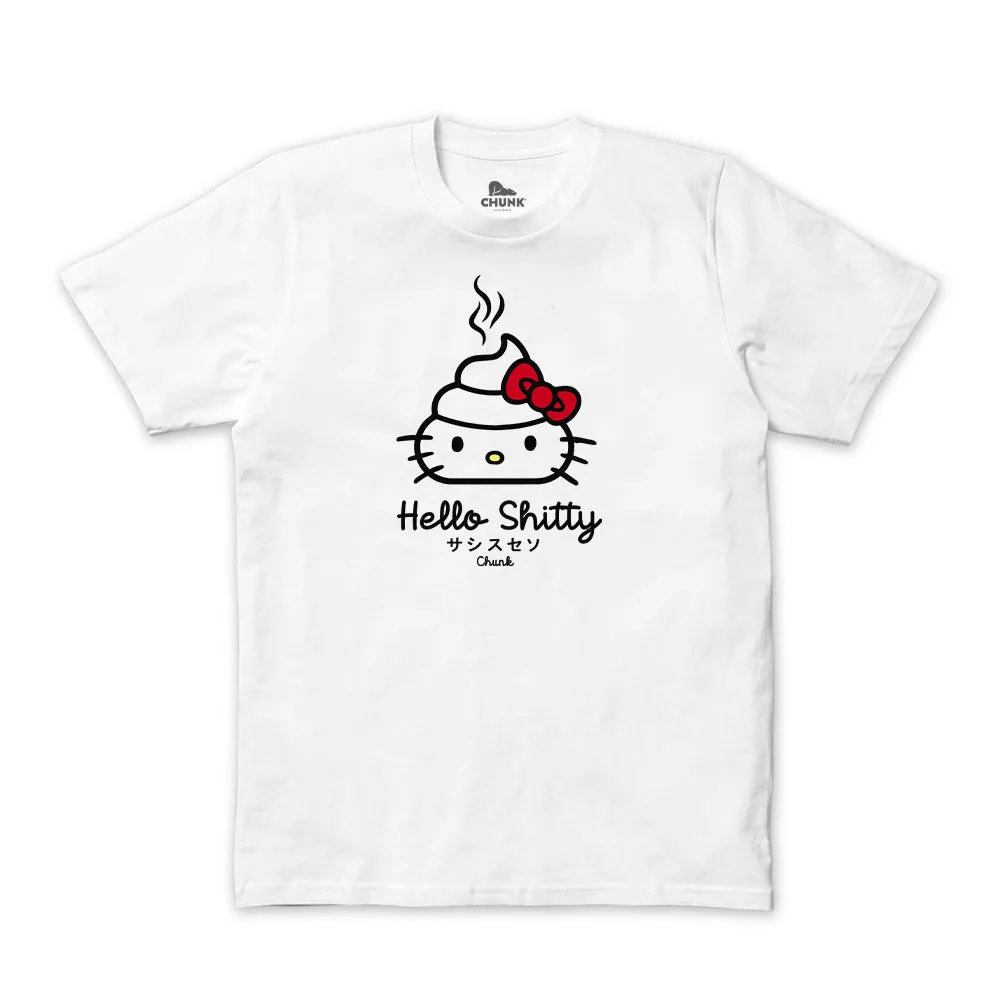Hello Shitty White T-Shirt sold by Chunk