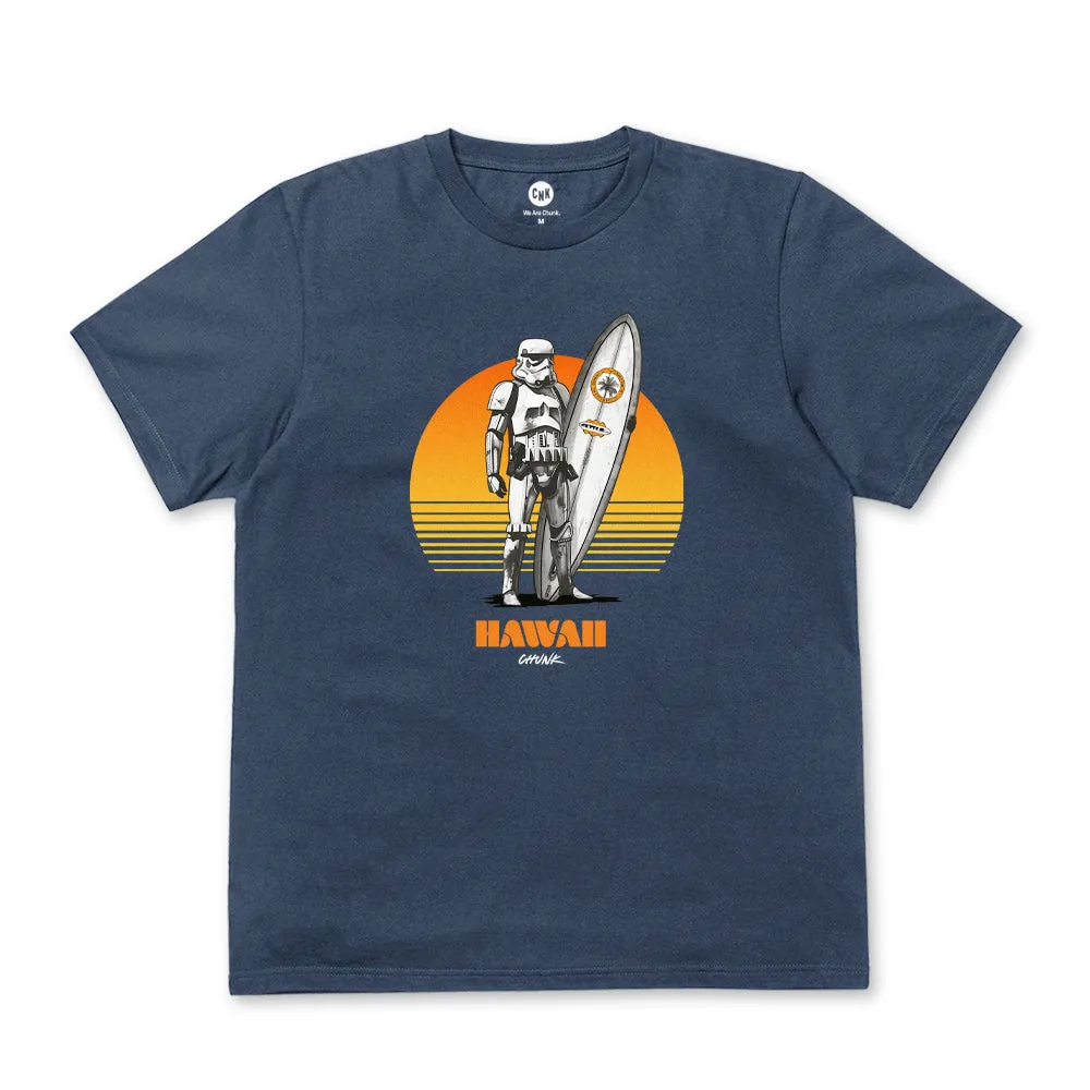 Hawaii Surfer Faded Denim T-Shirt sold by Chunk