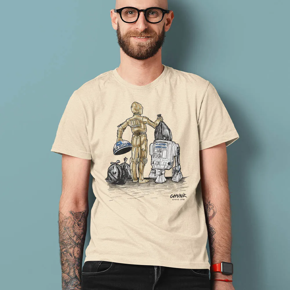 Space Junk Beige T-Shirt sold by Chunk product image thumbnail 2
