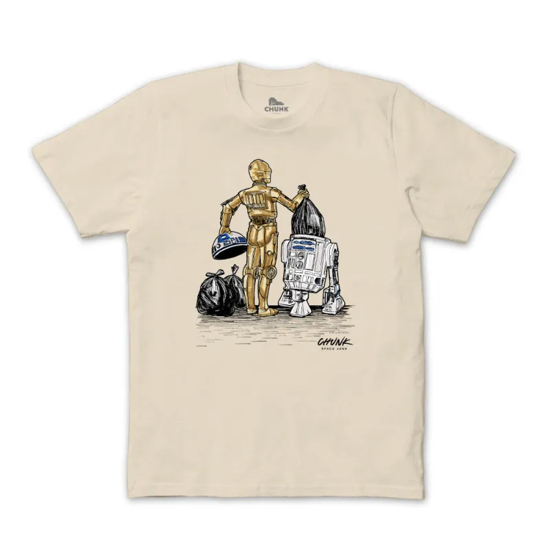 Space Junk Beige T-Shirt sold by Chunk