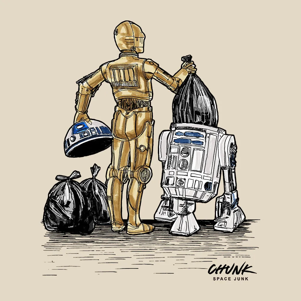 Space Junk Beige T-Shirt sold by Chunk product image thumbnail 3