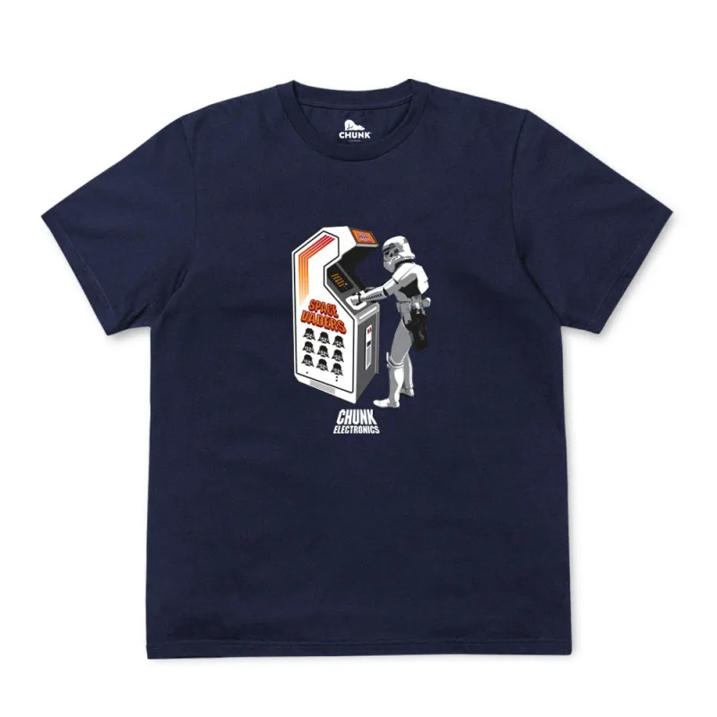 Space Vaders French Navy T-Shirt sold by Chunk
