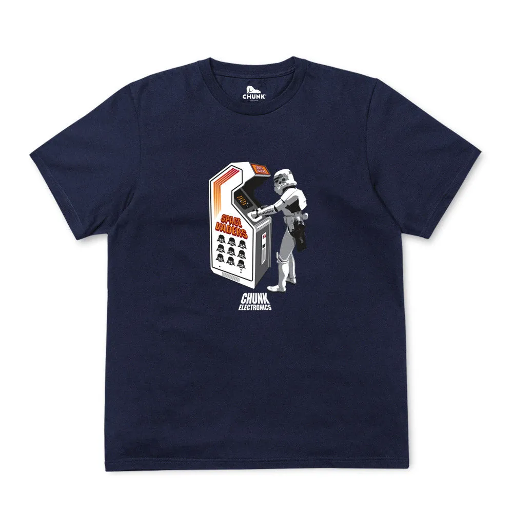 Space Vaders French Navy T-Shirt sold by Chunk