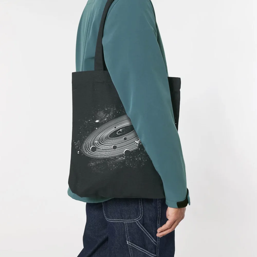 Vinyl Galaxy Black Tote Bag sold by Chunk product image thumbnail 2