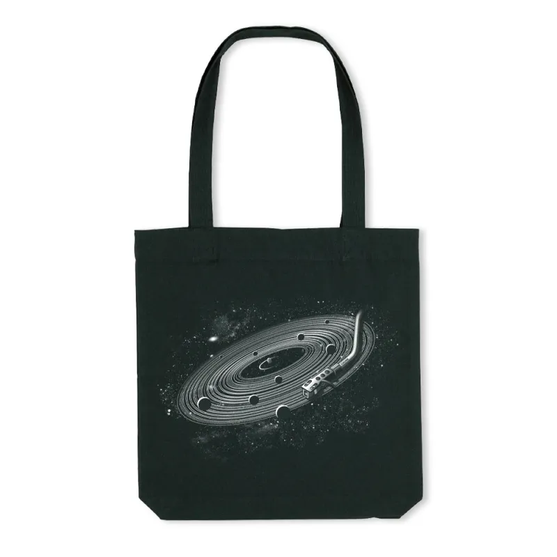 Vinyl Galaxy Black Tote Bag sold by Chunk