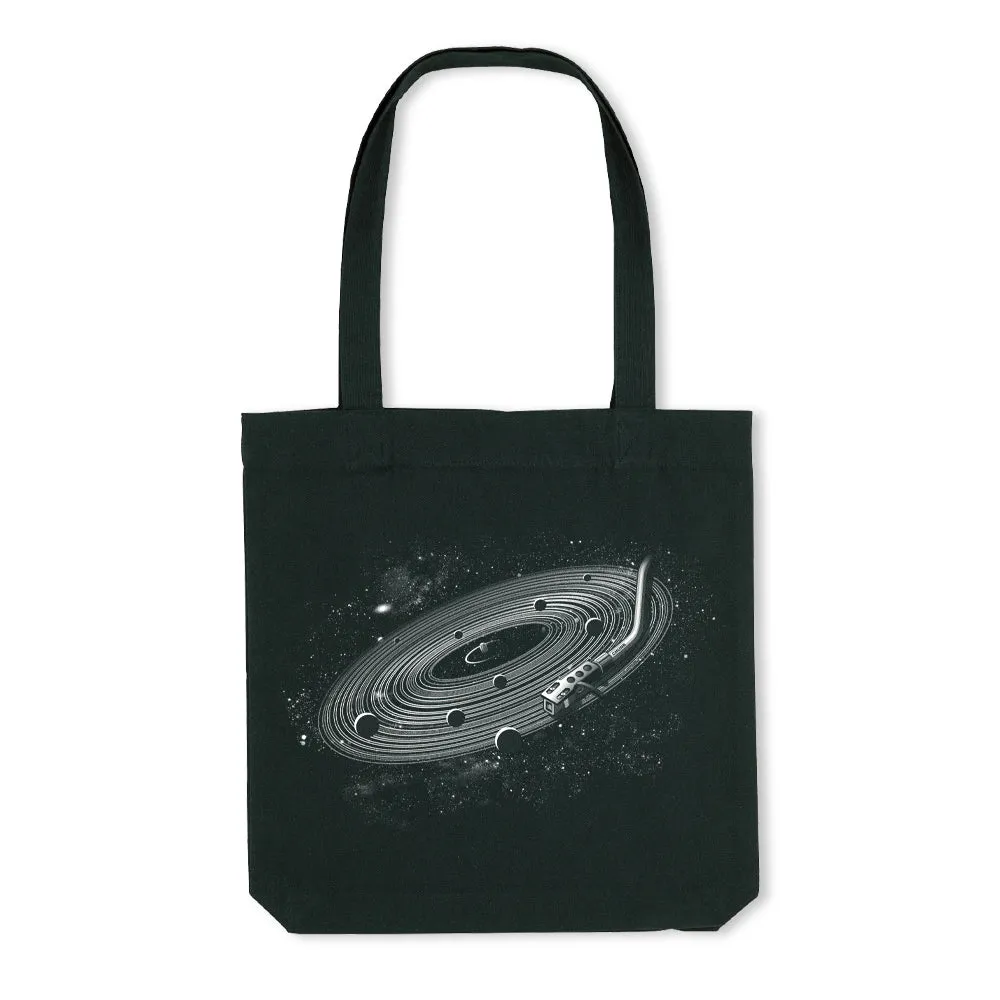 Vinyl Galaxy Black Tote Bag sold by Chunk