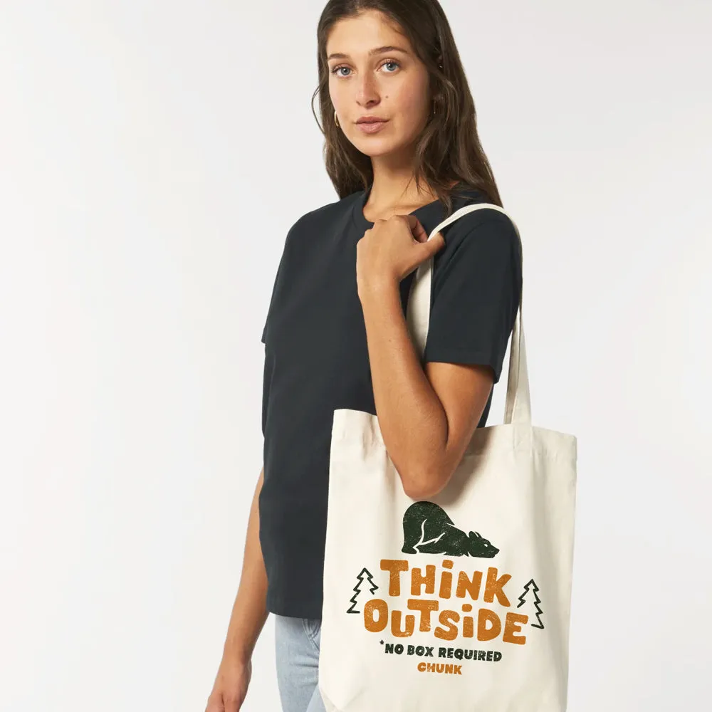 Think Outside Natural Tote Bag sold by Chunk product image thumbnail 2