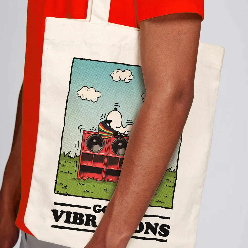Good Vibrations Natural Tote Bag sold by Chunk product image thumbnail 2