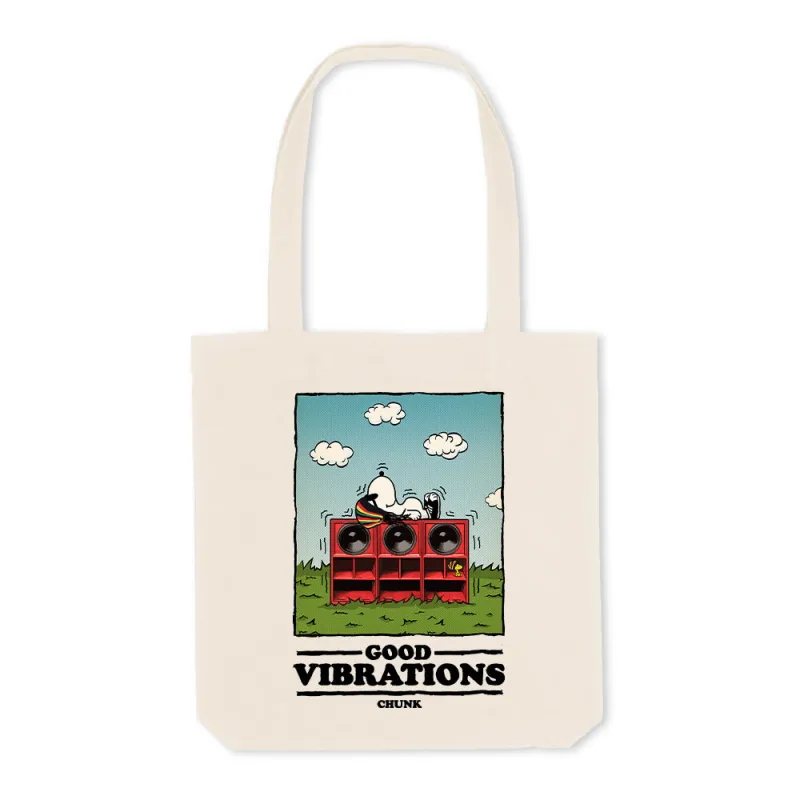 Good Vibrations Natural Tote Bag sold by Chunk