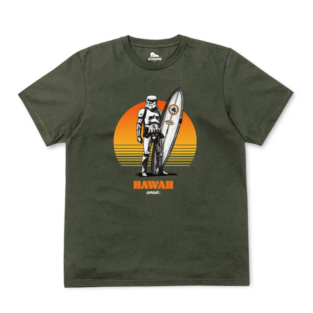 Hawaii Surfer Khaki T-Shirt sold by Chunk