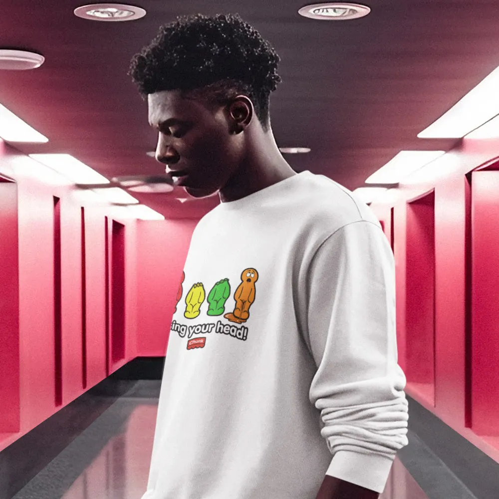 Losing Your Head White Sweatshirt sold by Chunk product image thumbnail 2