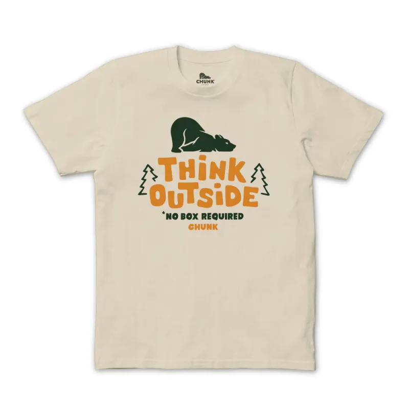 Think Outside Light Beige T-Shirt made by Chunk