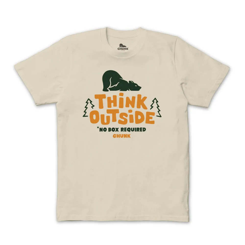 Think Outside Light Beige T-Shirt sold by Chunk