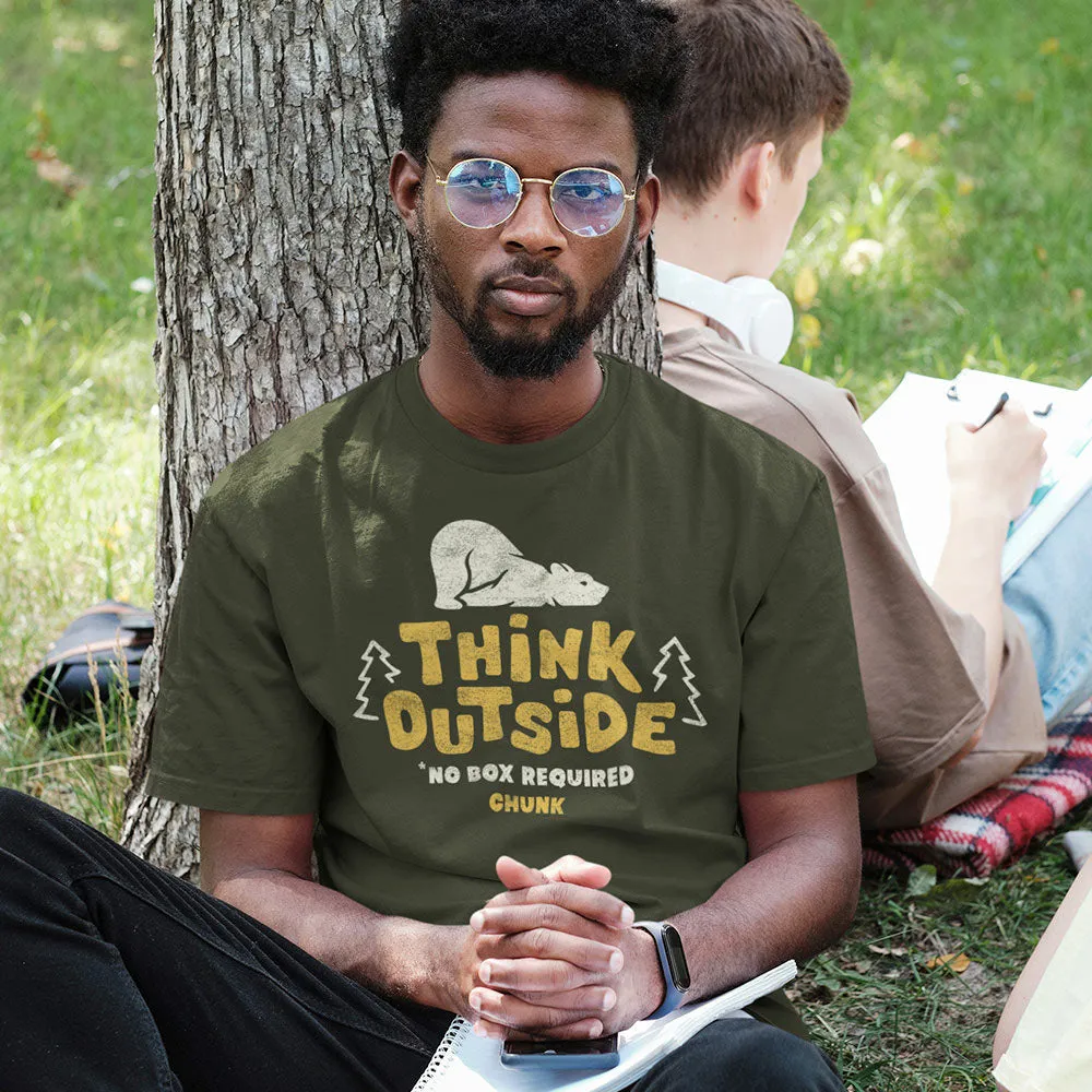 Think Outside Forest Green T-Shirt sold by Chunk product image thumbnail 2